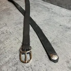 【aura】ソフトシボレザー　バッファローコンチョ　ナローベルト　25ミリ