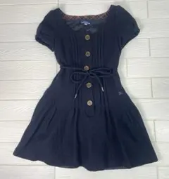 バーバリーブルーレーベル　ワンピース　ウール　ネイビー　36