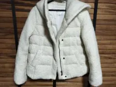 KUMIKYOKU フード付きホワイトダウンジャケット サイズ3