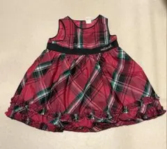 オシュコシュ　ベビー用ピンクチェックワンピースドレス　80cmのサムネイル