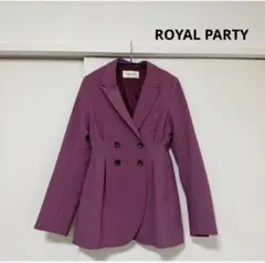 ROYAL PARTY フリーサイズ　パープル　テーラードジャケット　秋春のサムネイル