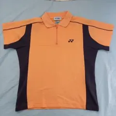 YONEX スポーツシャツ　半袖　女性用　Lサイズ　オレンジ色　メッシュ入り