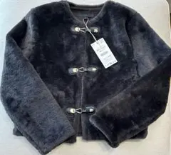 最終値下げ　ZARA トグルボタン　フェイクファージャケット　XS ファーコート