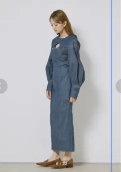 SNIDEL 2way デザインジップワンピース　ベージュ　ロングワンピース