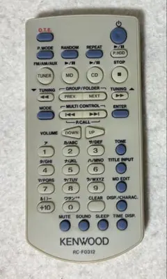 動作確認済み KENWOOD ケンウッド RC-F0312 オーディオリモコンのサムネイル