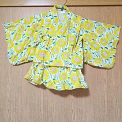 花柄着物風セット・ワンピース80cm