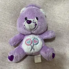 ケアベア　ぬいぐるみキーホルダー　　紫