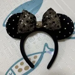 ディズニー ミニー耳カチューシャ 黒