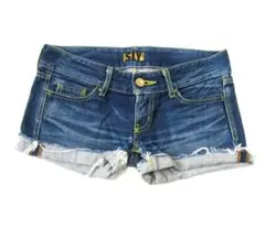 SLYスライ▼ショートデニムパンツ▼フリンジ加工▼26インチ▼ウエスト約82cm
