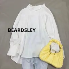 BEARDSLEY ビアズリー スタンドネックブラウス 着丈長め　白　ゆったり