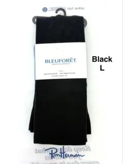 新品未使用　BLEUFORET：コットンタイツ ブラック　L