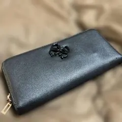 美品GUESSブラックレザー 長財布ラウンドファスナーのサムネイル