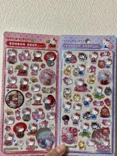 （正規品）和柄ハローキティ ボンボンドロップシール 2種セット