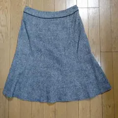 ひざ丈 ツイード フレアスカート Lサイズ