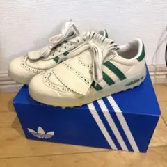 アディダスオリジナルス コースカップ スパイクレス ゴルフ 23.5cm 白緑