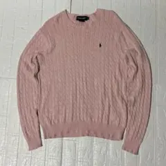 POLO GOLF ラルフローレン ケーブルニット ピンク M