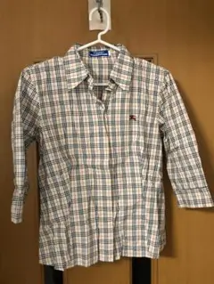 BURBERRY BLUE LABEL＿ノバチェック☆七分袖シャツ（38）