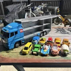トミカ おかたづけコンボイ＋トミカ10台 可愛いトミカ多数 まとめ売りセット