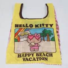 【新品未使用】ハローキティ 日焼けキティ エコバッグ イエロー ビーチ