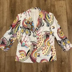 カラフル花柄ジャケット レディース
