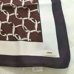 【新品タグ付】IENA イエナ チェーン柄スカーフ ブラウン 日本製