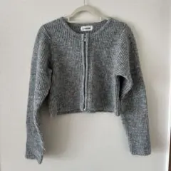 CIAOPANIC グレー クロップドニットカーディガン