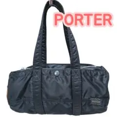 希少 廃盤品 PORTER TANKER ミニボストンバッグ ドラム型 ブラック