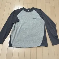 mont-bell Mサイズ ラグランTシャツ グレー/ダークグレー　メンズ
