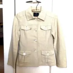 【23区】ニジュウサンク　サファリジャケット　Mサイズ相当　ベージュ　厚手