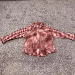 miki HOUSE ギンガムチェックシャツ 90