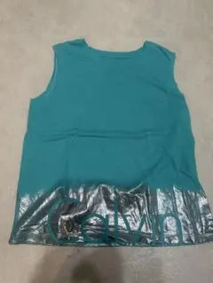 カルバンクライン　ターコイズ ノースリーブTシャツ Sサイズ