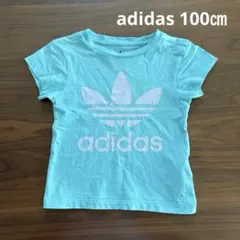 adidas アディダス トレフォイルロゴ Tシャツ ライトブルー 100 女