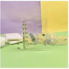 シール帳　クリアバインダー 6穴 リフィル10枚セットデコ手帳