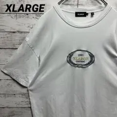 a77【希少なXL】エクストララージ　刺繍ロゴ　レア　ビッグロゴ　Tシャツ