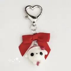 ローズ犬キーホルダー