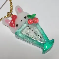 №270 クマさん×クリームソーダ レジンヘアゴム シェイカー