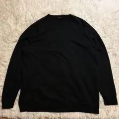 COMOLI コットン シルク 長袖クルー スウェット 黒 3
