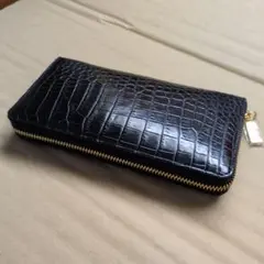未使用クロコダイルラウンド長財布