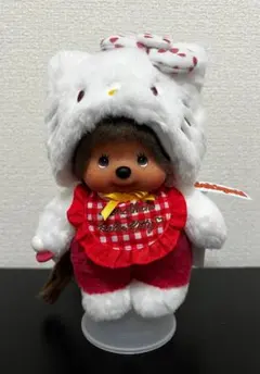 モンチッチ×ハローキティ　Sサイズ　モンチッチ　ギンガムチェック