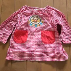 つ*ー様 ANPANMAN アンパンマン　スモック 100サイズ 赤・白チェック