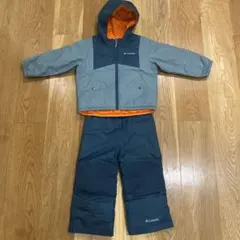 Columbia 子ども用スキーウェア グリーン/オレンジ　3T(100cm)
