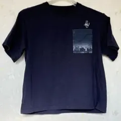 UNIQLO✖️セーラームーンコラボ　ルナ猫 ポケットTシャツ ネイビー　Ｓサイズ