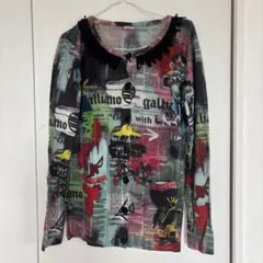 Jhon Galliano ニュースペーパープリント バンダナ 2005s/s Jhon Galliano ニュースペーパープリント バンダナ 2005s/s Jhon