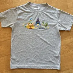 【美品】モンベル キッズ ウイックロン Tシャツ グレー テント 140
