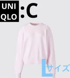 スムースコットンクルーネックセーター ピンク L