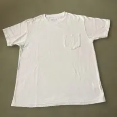 BAYFLOW ホワイト Tシャツ ポケット付き　刺繍ロゴ　サイズL