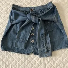 腰巻き風デニムシャツスカート☆