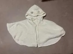 クマのフードCOMME CA ISM ベビーポンチョ 60-80cm