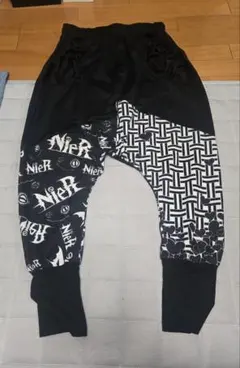 NieR CLOTHING サルエルパンツ Fサイズ 黒白