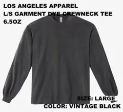 LA Apparel ロサンゼルスアパレル ロンT L ヴィンテージブラックのサムネイル